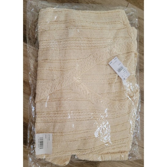 ASTR The Label Wrap Front Pointelle Knit Sweater Cream Large - Picture 12 of 13